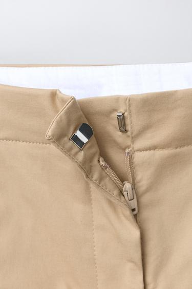BARREL CARGO TROUSERS WITH BUCKLE DETAIL - Light beige by Zara - Image 2