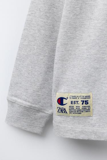 T-SHIRT ÉTIQUETTE CHAMPION ® X ZARA - Gris de Zara - Image 3