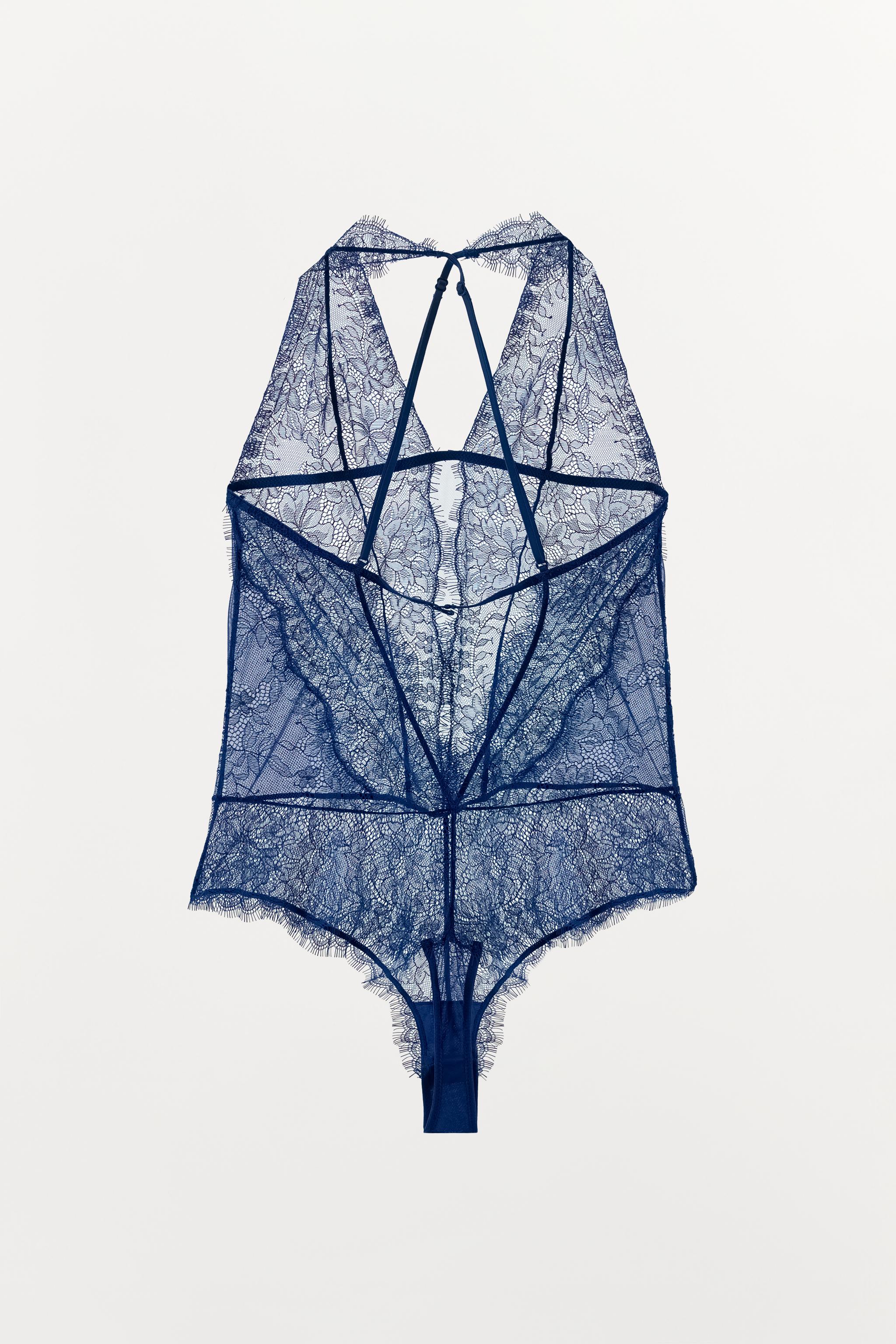 Zara Dantelli Halter Body görsel 8
