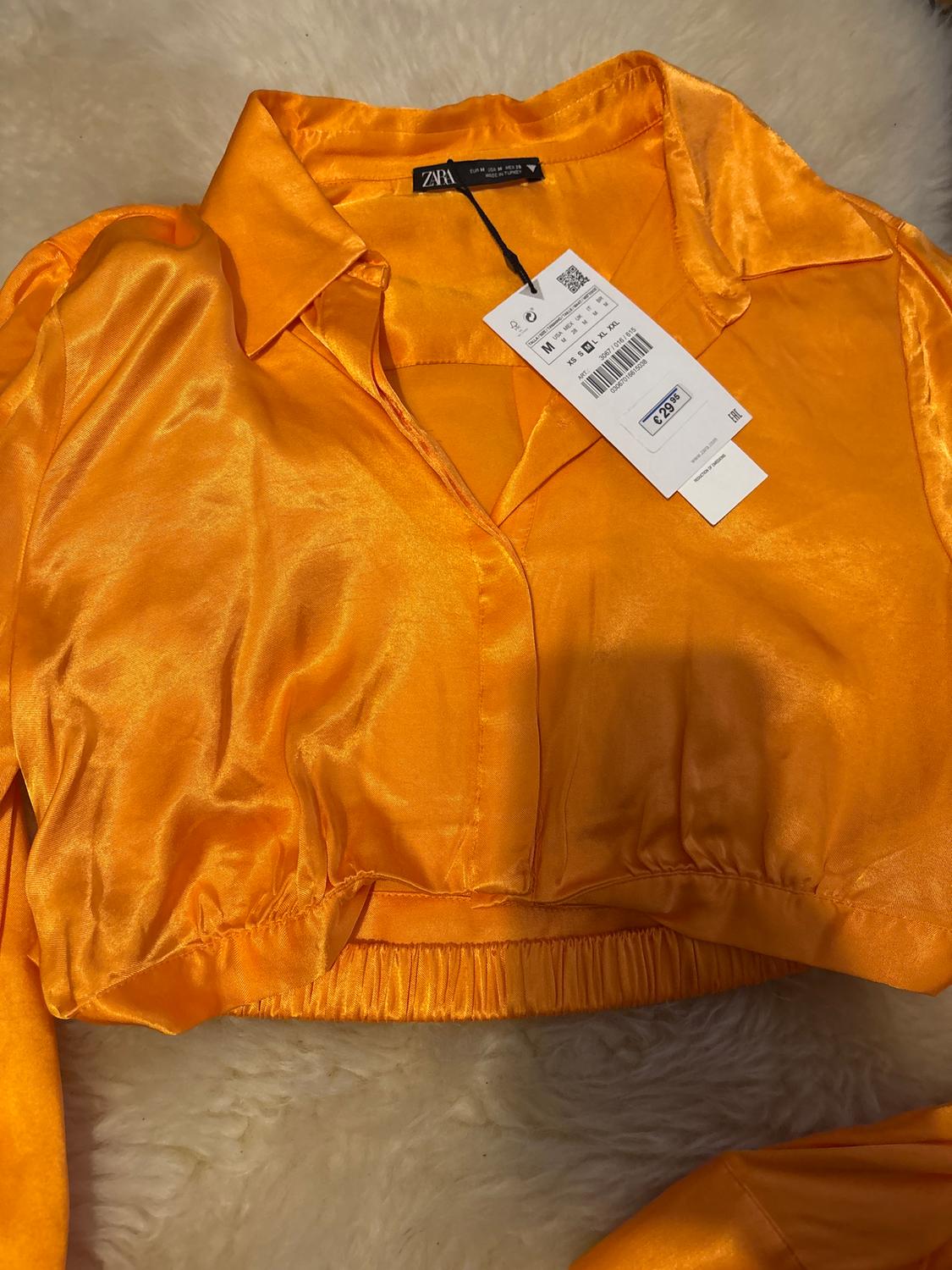 CROPPED SATINY SHIRT - Image 3