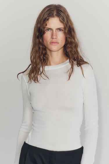 STRIPED FINE KNIT JUMPER — White 2