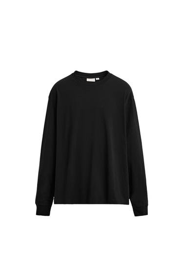 LONG SLEEVE T-SHIRT - Black by Zara
