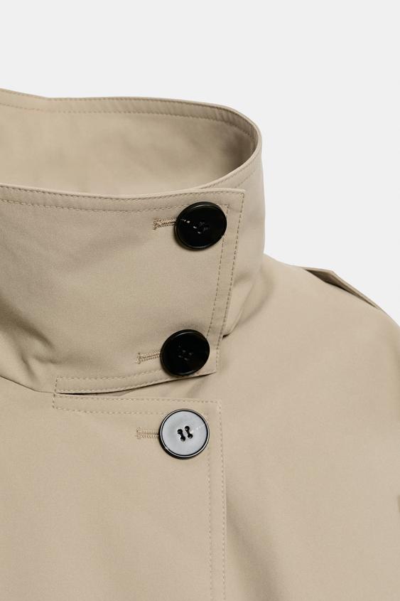 WATER-REPELLENT WINDPROOF TRENCH COAT WITH BELT - camel by Zara - Image 10