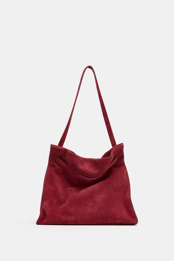 BOLSO SERRAJE DE HOMBRO - Marrón Teja de Zara - Imagen 0