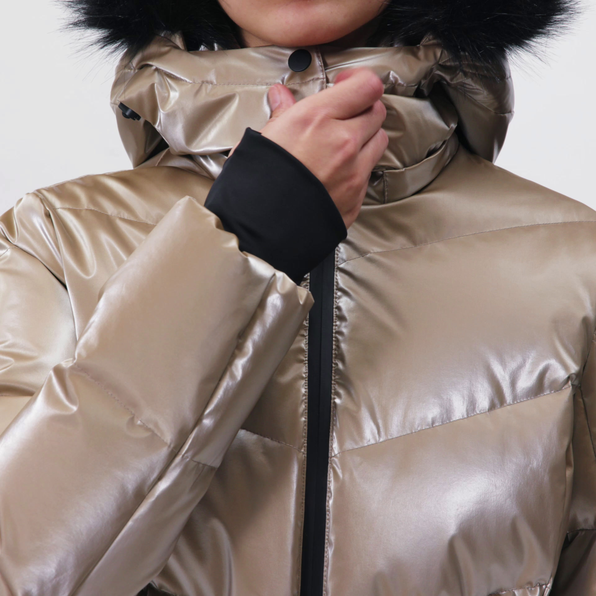 WATER-RESISTANT WINDPROOF ANORAK WITH 80% DOWN, 20% FEATHER FILLING AND RECCO® TECHNOLOGY SKI COLLECTION