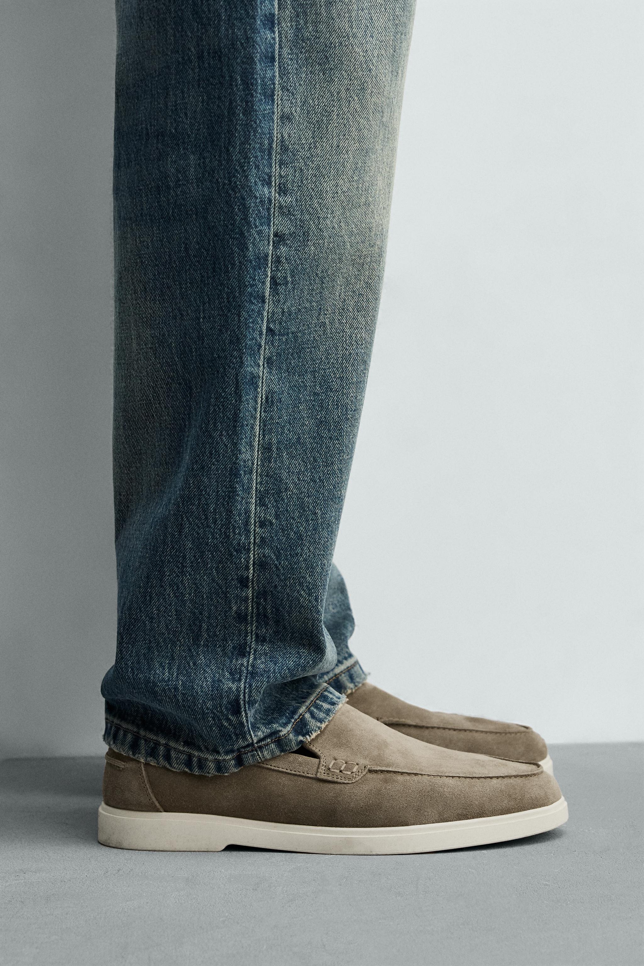 カジュアルレザーローファー - ベージュ | ZARA Japan / 日本