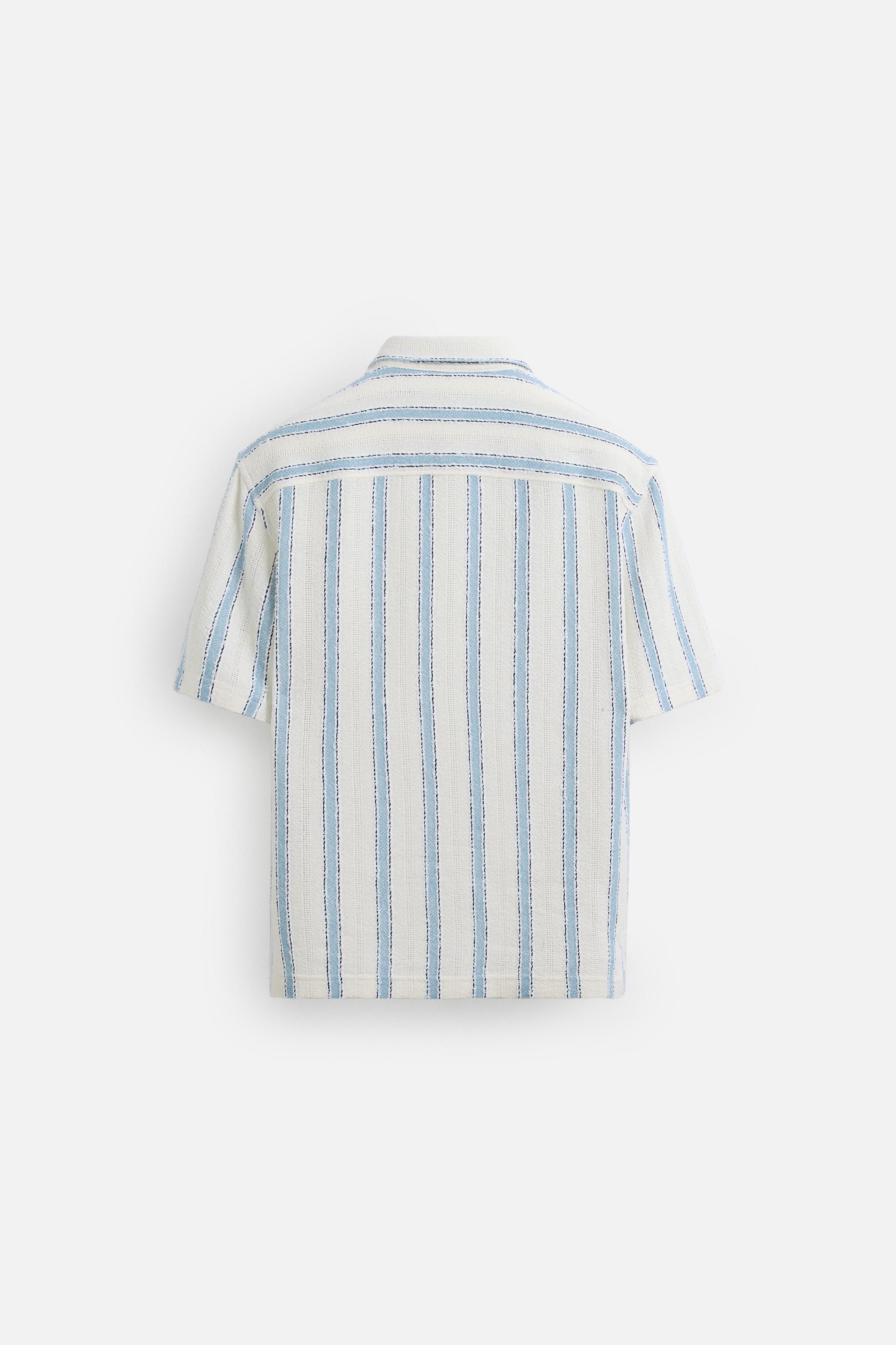 STRIPED SHIRT - Sky blue | ZARA United States