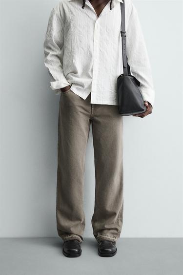 FLARE FIT JEANS - camel by Zara