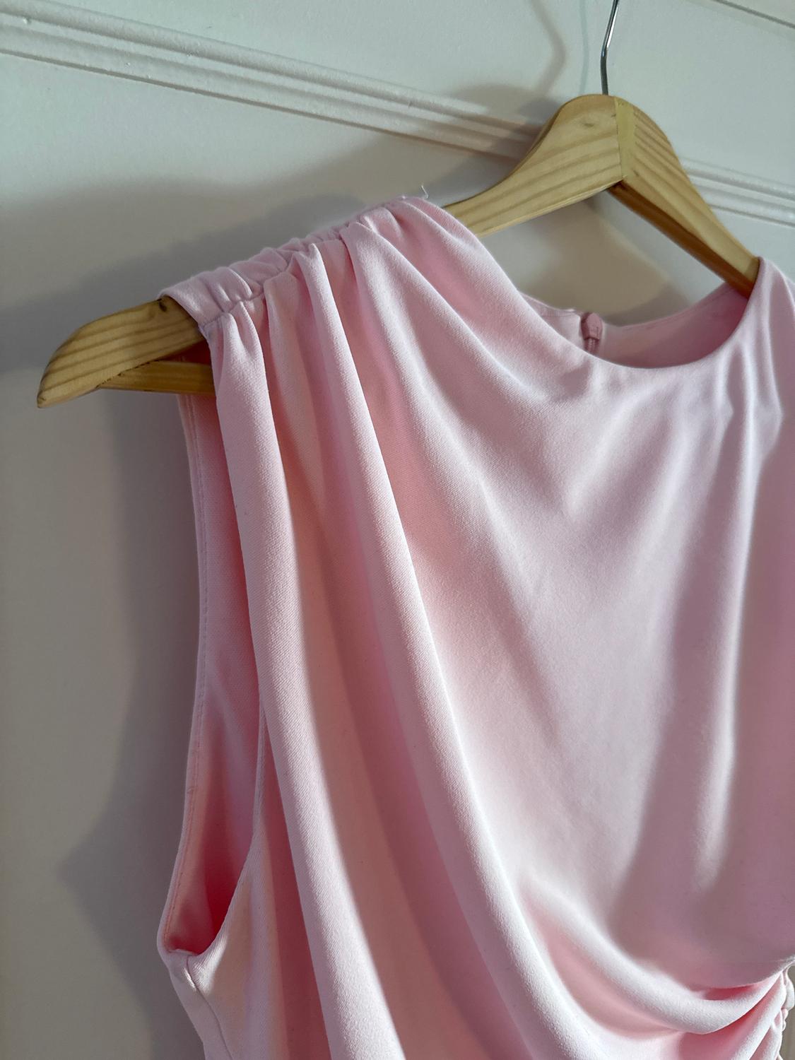CREPE DRESS WITH GATHERED SIDE - Image 4