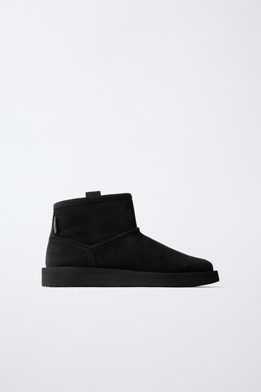 STØVLE MED PELS - Sort fra Zara
