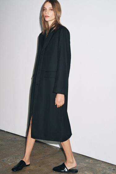 MANTEAU VESTE LONGUE OVERSIZE ZW COLLECTION - Noir de Zara