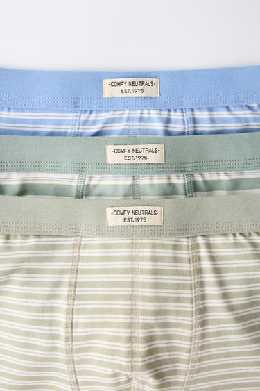 AGES 6-14/ THREE-PACK OF BOHO STRIPE BOXERS - Multicoloured by Zara - Image 1