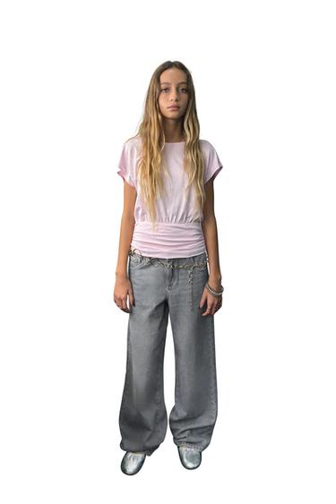 WIDE-LEG JEANS - Grey by Zara
