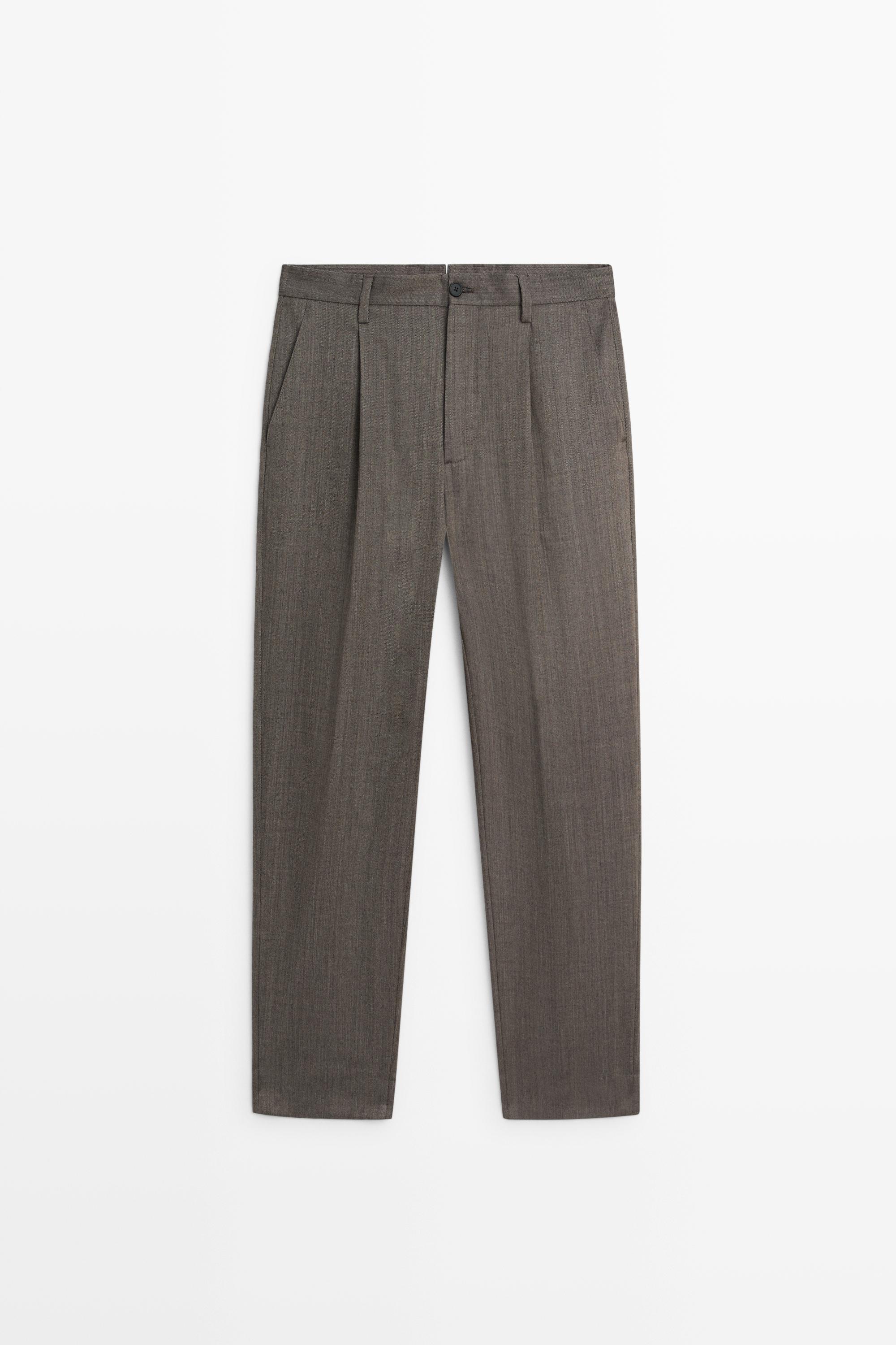 Pantalon habillé à pinces 100 % laine - LIMITED EDITION