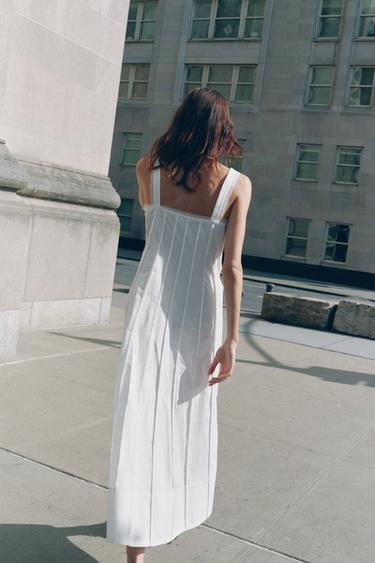 ZW COLLECTION LONG TRIM DRESS - White by Zara - Image 2