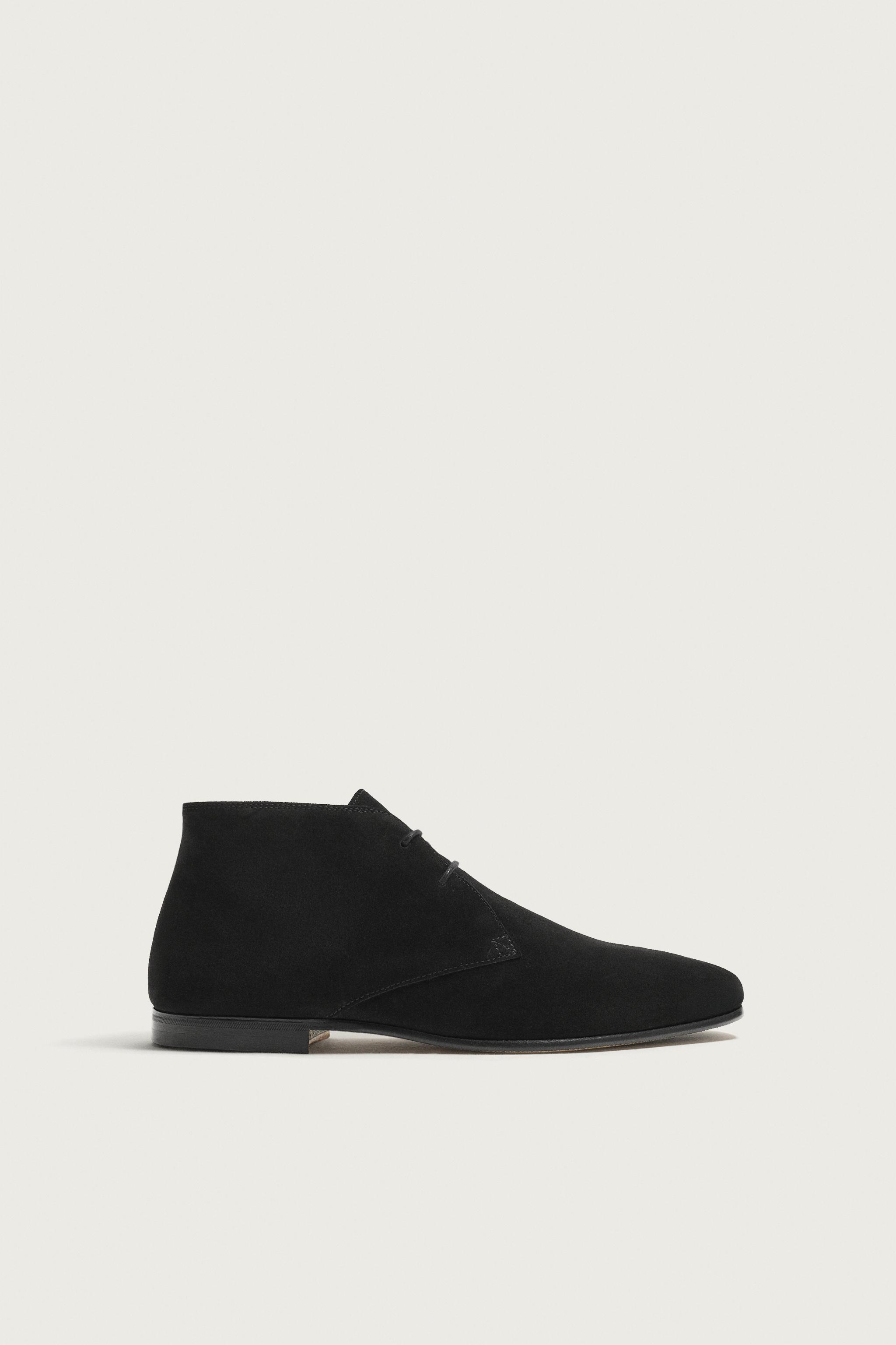 LEATHER BOOT — Black