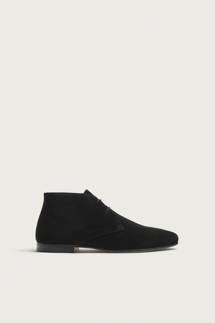 LEATHER BOOT — Black