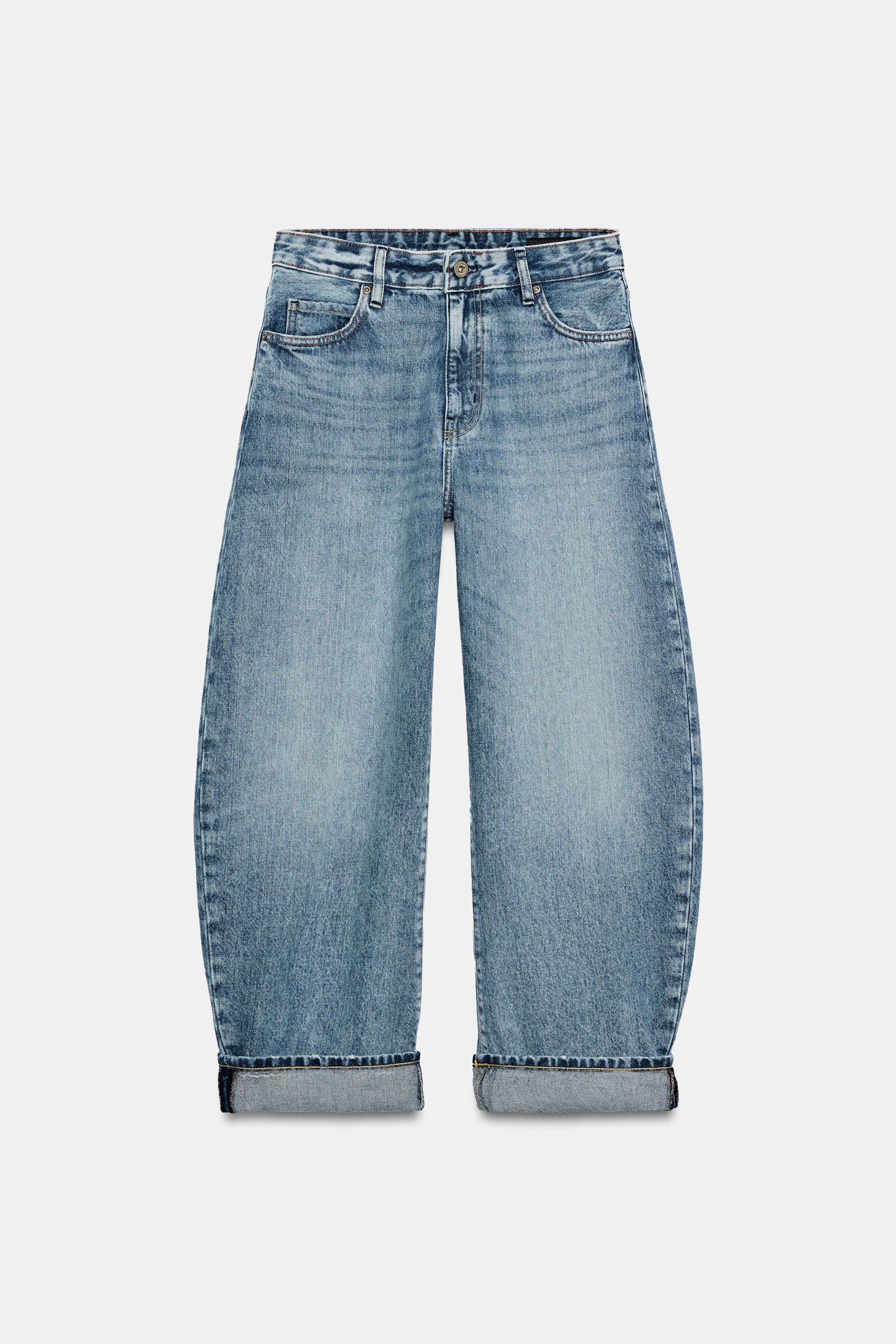 Zara ZW COLLECTION CUFFED BALLOON JEAN görsel 7