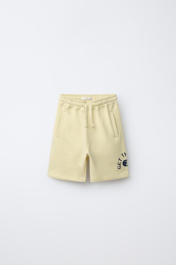 BERMUDA JOGGING TEXTO - Amarillo de Zara - Imagen 0