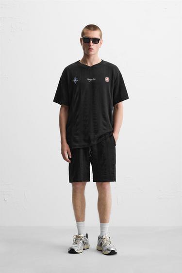 BERMUDA JOGGER ESTRUCTURA - Negro de Zara - Imagen 0