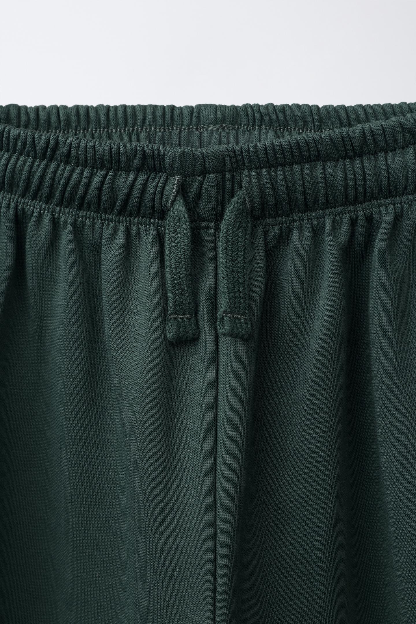 Детский комплект Zara Text Interlock Sweatshirt and Pants Set, цвет: Зелёный — фото 7