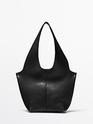 Zara Nappa leather tote bag - Black