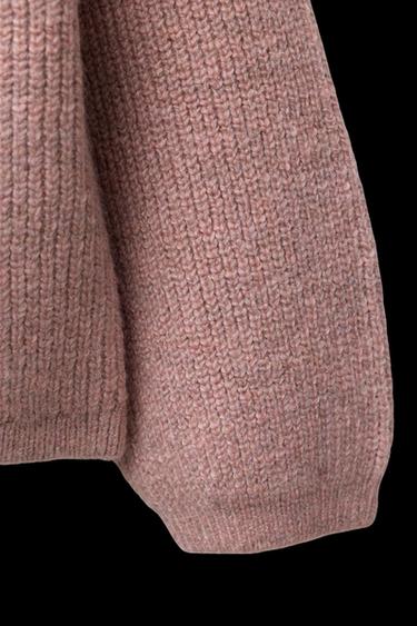 BASIC KNIT CARDIGAN - Pink marl by Zara
