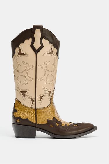 BOTA COWBOY COMBINADA - Multicolor de Zara