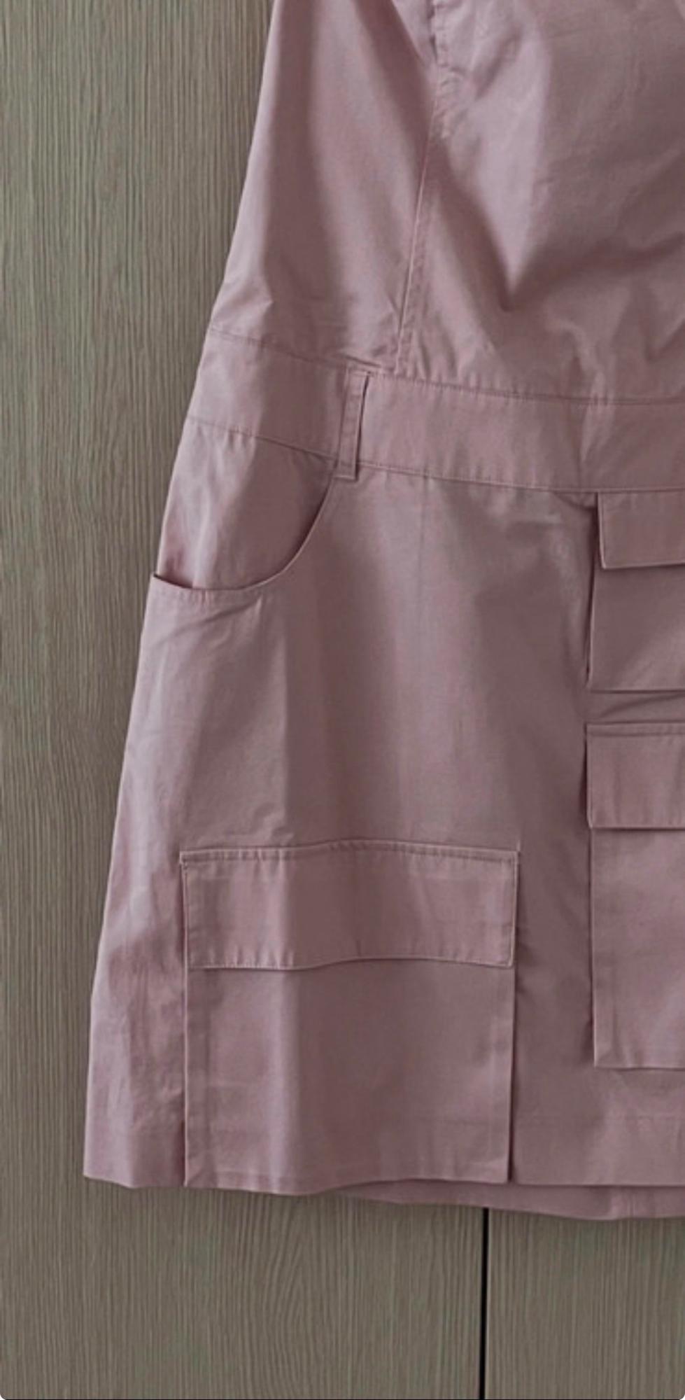 GABARDINE FABRIC STRAPLESS DRESS - Image 4
