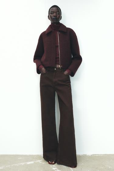 CAZADORA BOLSILLOS - Burgundy de Zara