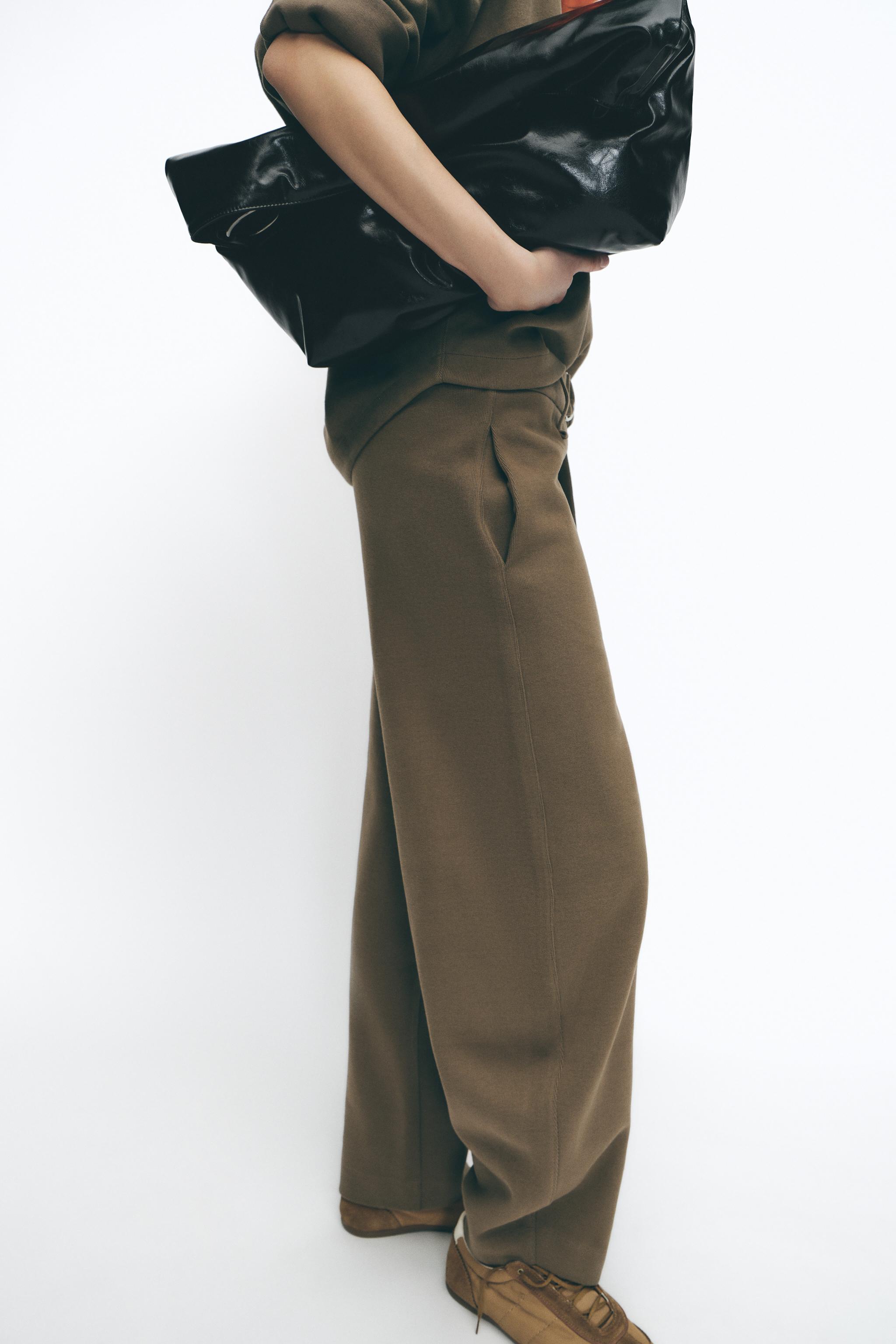 BELTED SOFT BALLOON PANTS - taupe brown | ZARA United States BELTED SOFT BALLOON PANTS - taupe brown | ZARA United States
