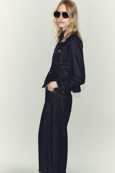 VESTE Z1975 EN DENIM PEPLUM - Bleu de Zara - Image 2