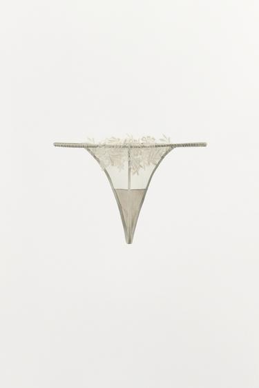 LACE THONG - Grey by Zara - Image 5