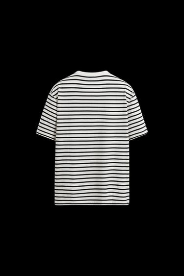 Zara BASIC MEDIUM WEIGHT T-SHIRT - striped