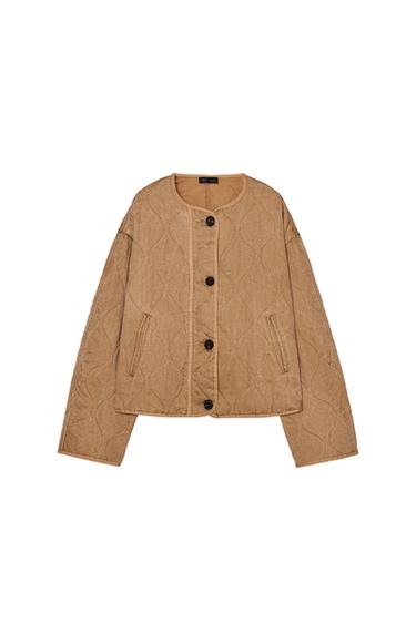 WASHED-EFFECT PADDED JACKET
