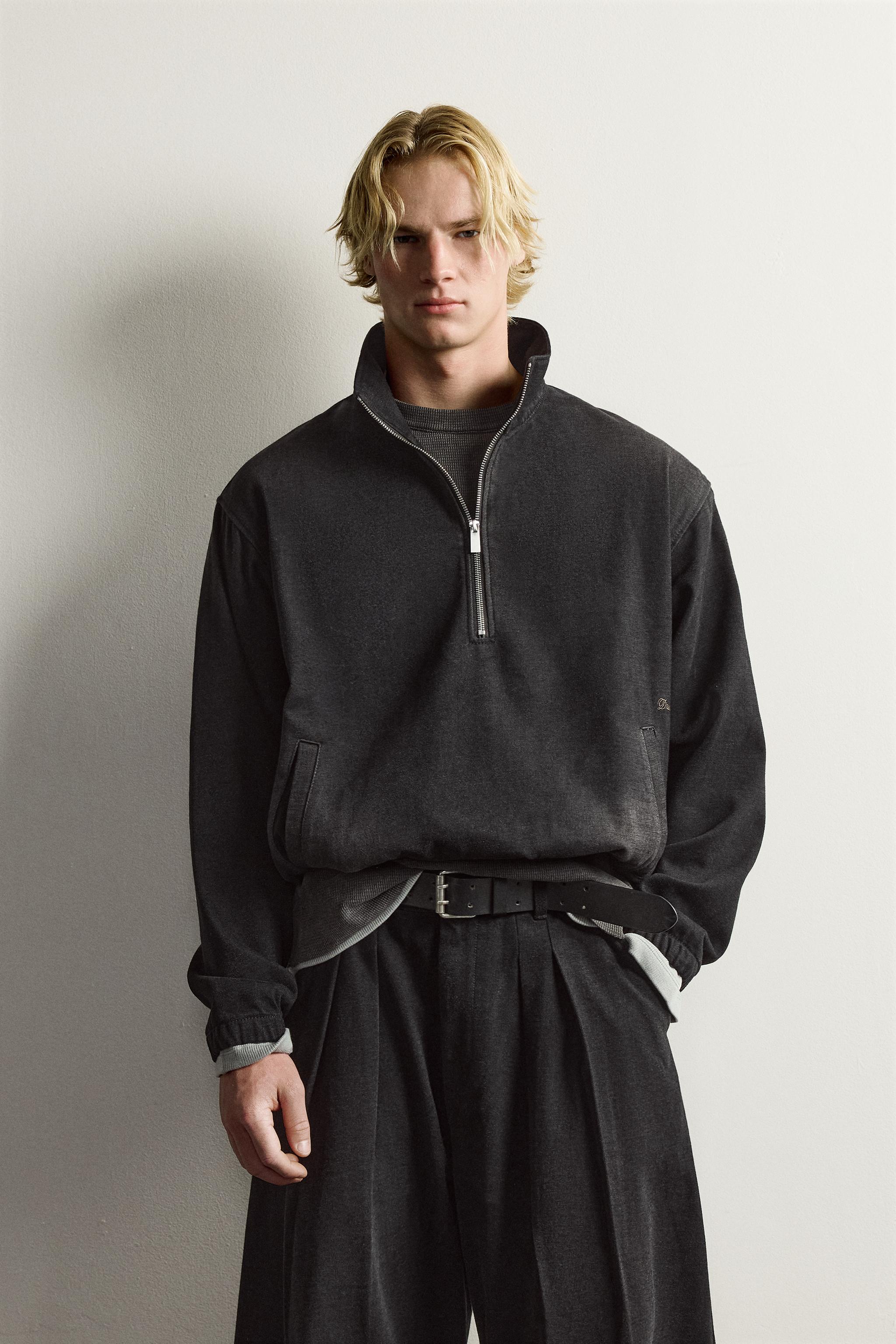 BRUSHED DENIM ANORAK - Black | ZARA United States
