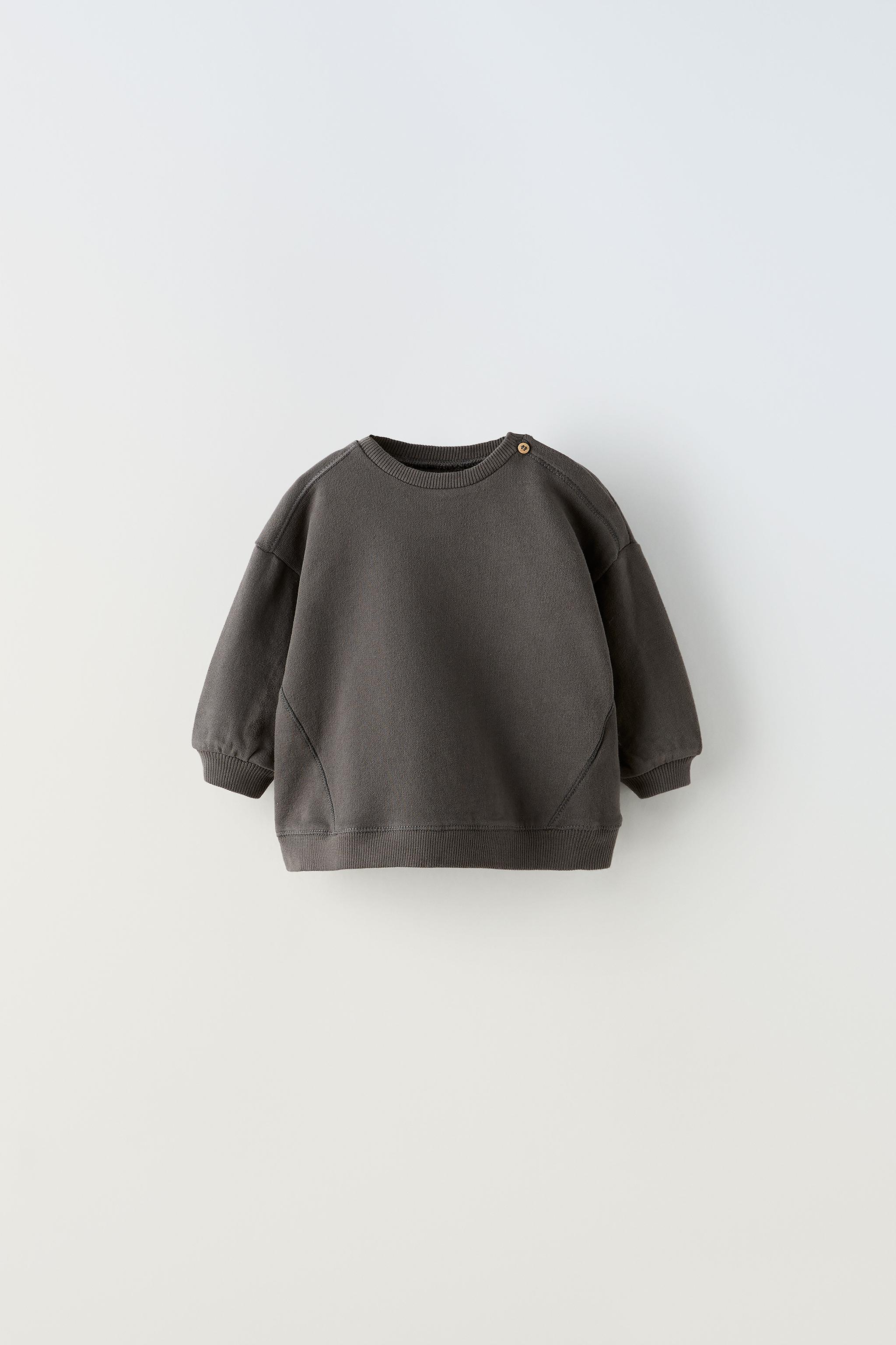 ボタン プレーン スウェットシャツ - カーボングレー | ZARA Japan / 日本