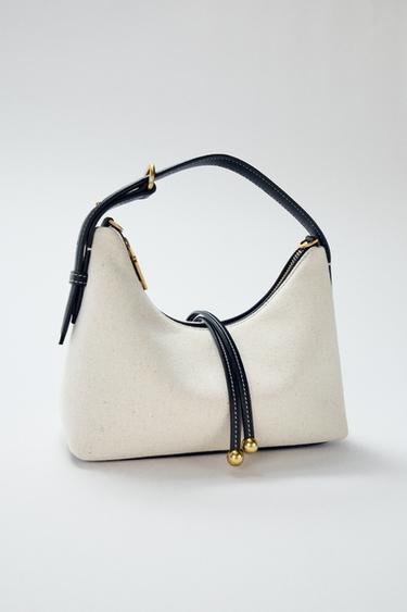 Zara MINI BUCKET BAG WITH BEAD DETAIL - Multi-color