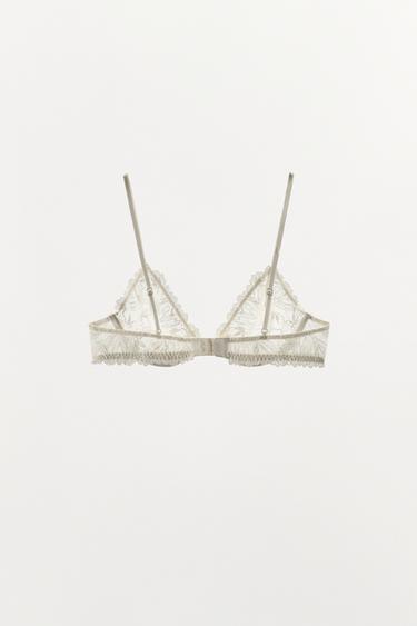 SOUTIEN-GORGE À ARMATURES EN DENTELLE - Écru de Zara - Image 5