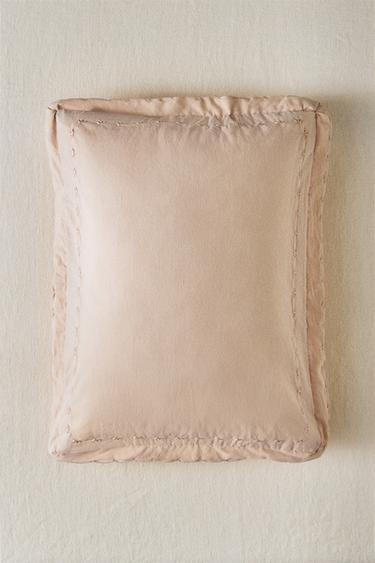 Zara CHILDREN'S THROW PILLOW COVER WITH SCALLOPED EDGE - Pink