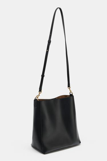 BUCKET BAG WITH STRAP DETAIL - Black by Zara