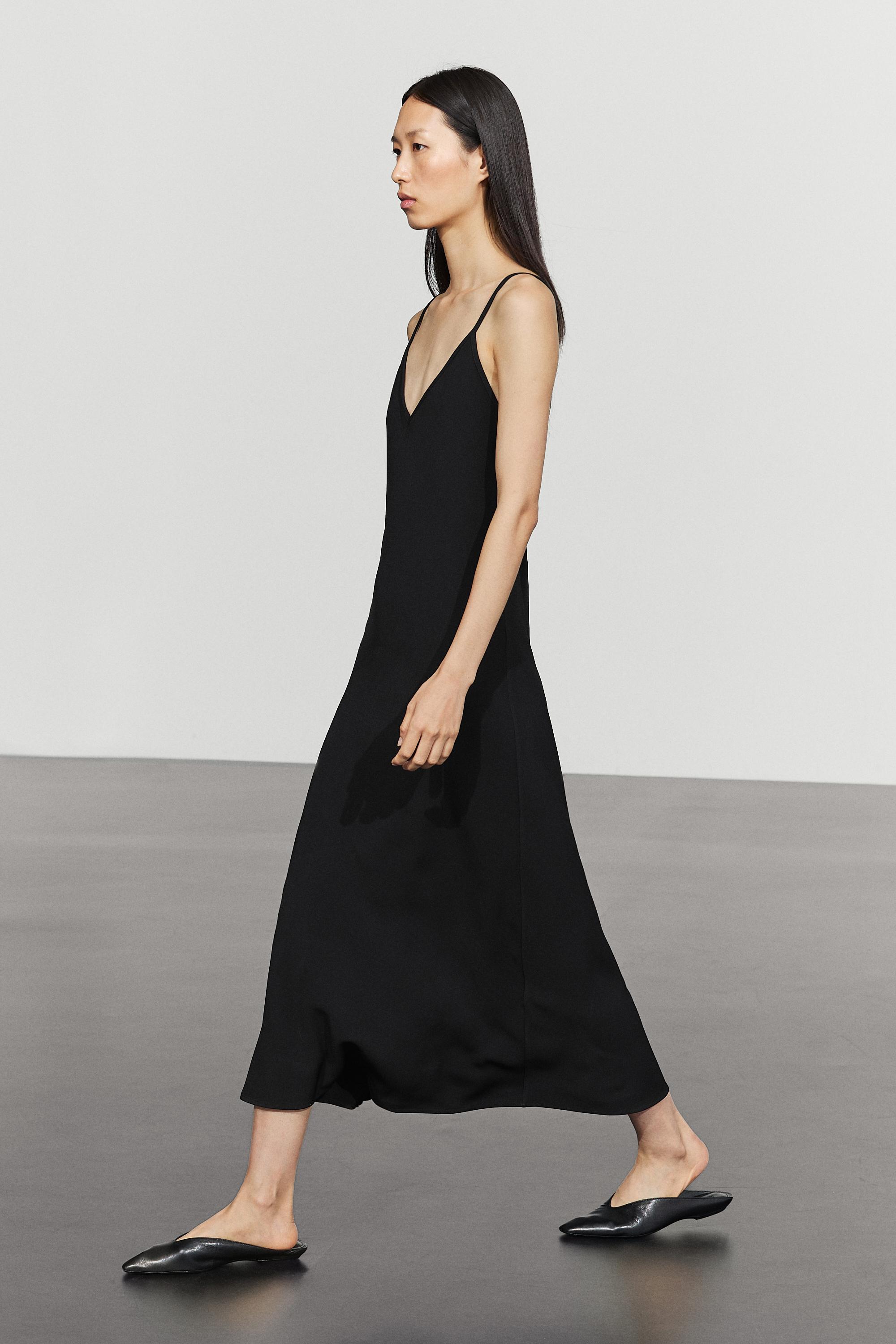 Flowing spaghetti strap midi dress