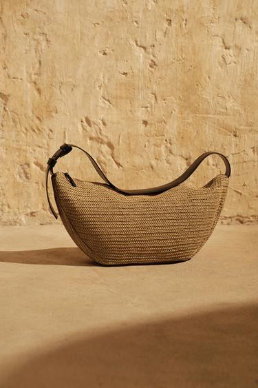 BRAIDED SHOULDER BAG - Ecru White by Zara