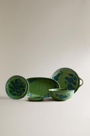 FLORAL STONEWARE TABLEWARE - Red by Zara - Image 3