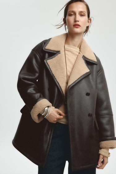 ABRIGO DOBLE FAZ ZW COLLECTION - Verde vigoré de Zara