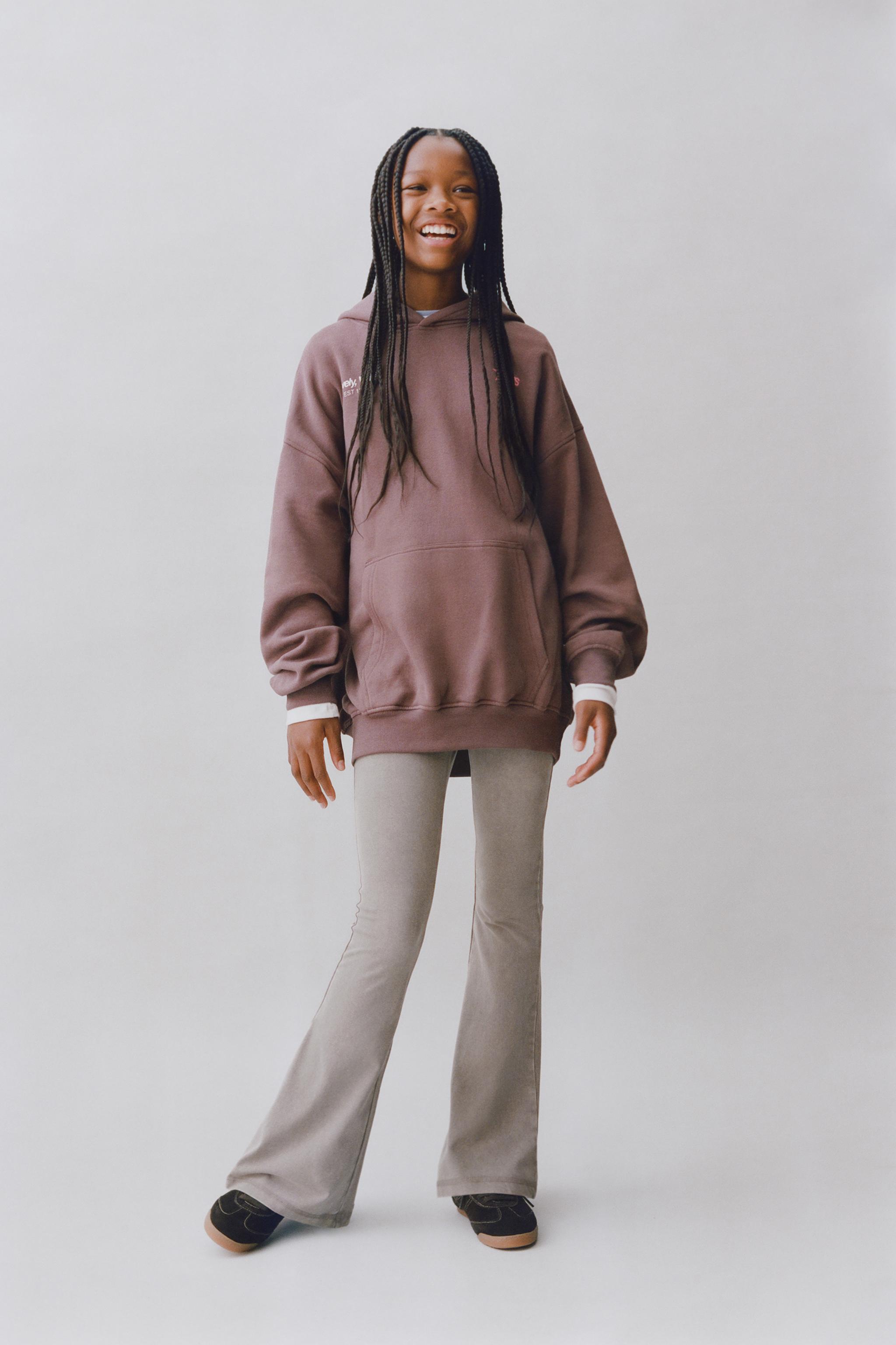 Sweat à Capuche Long Zara Pink Panther - Noir, Strass - Taille 12/14 Ans