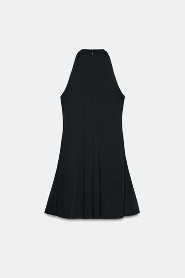ROBE COURTE À GODETS - Noir de Zara - Image 5
