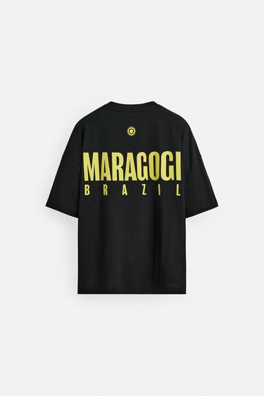 SLOGAN PRINT T-SHIRT - Black by Zara - Image 8