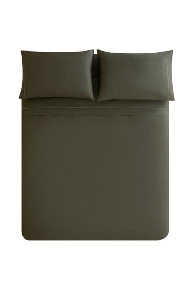 SATEEN DUVET COVER (300 THREAD COUNT) - Khaki by Zara