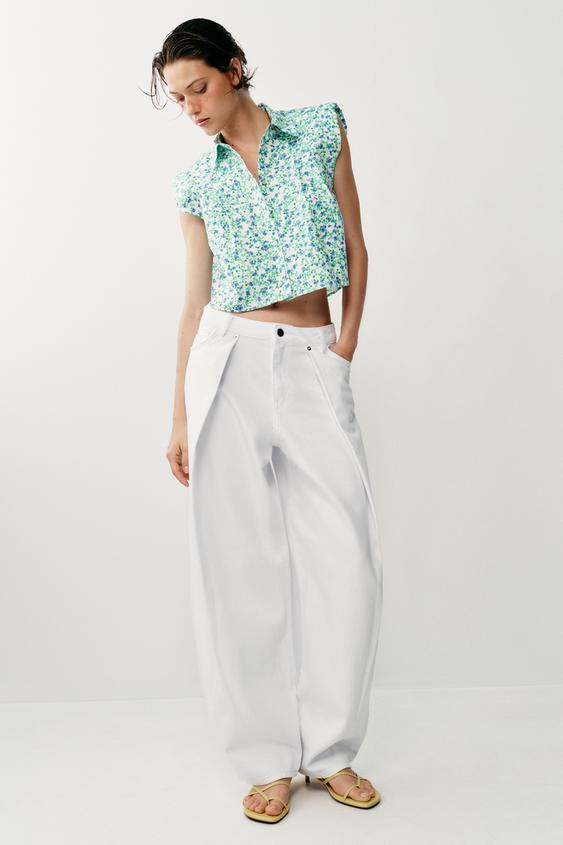 Z1975 MID-RISE BARREL WIDE LEG JEANS from Zara - $59.90
